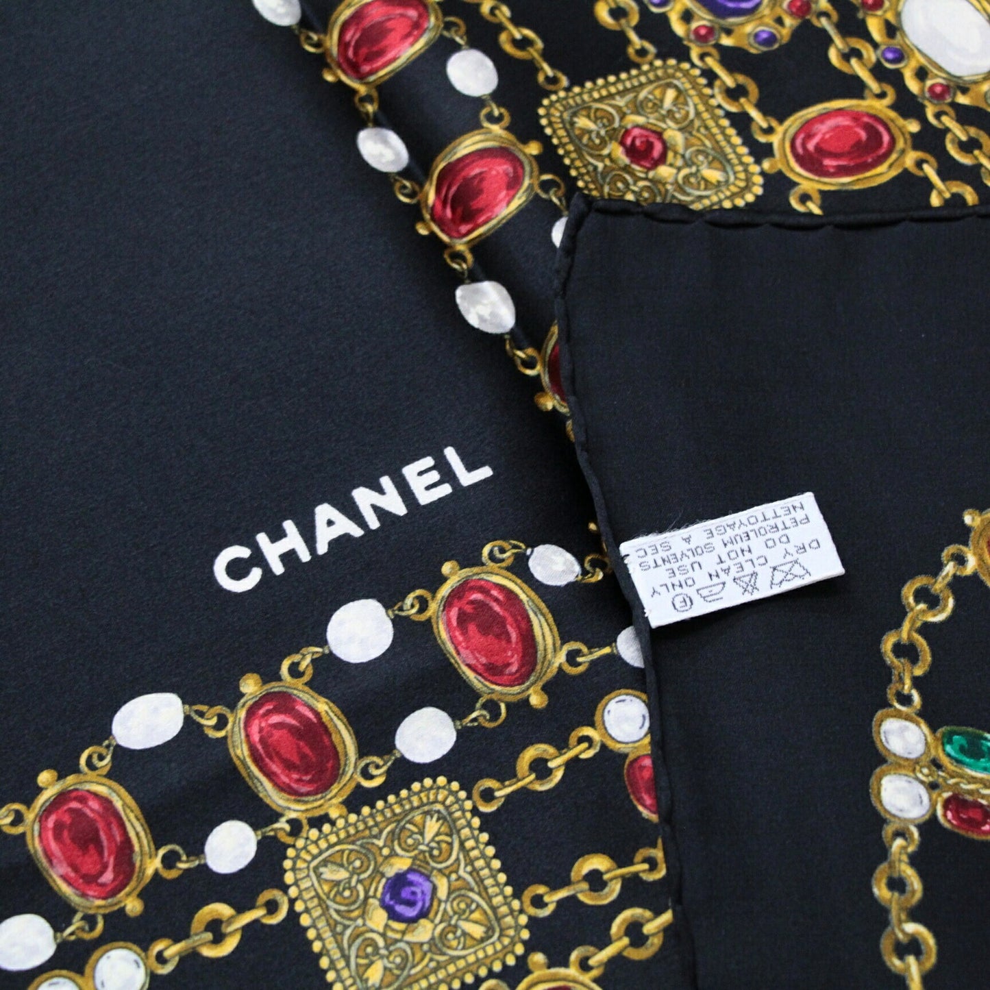 CHANEL Vintage Jewelry Chain Scarf Black Size ONE SIZE
