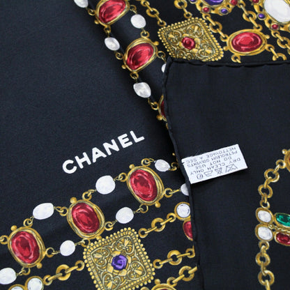 CHANEL Vintage Jewelry Chain Scarf Black Size ONE SIZE