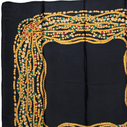CHANEL Vintage Jewel Twist Chain Scarf Black Size ONE SIZE