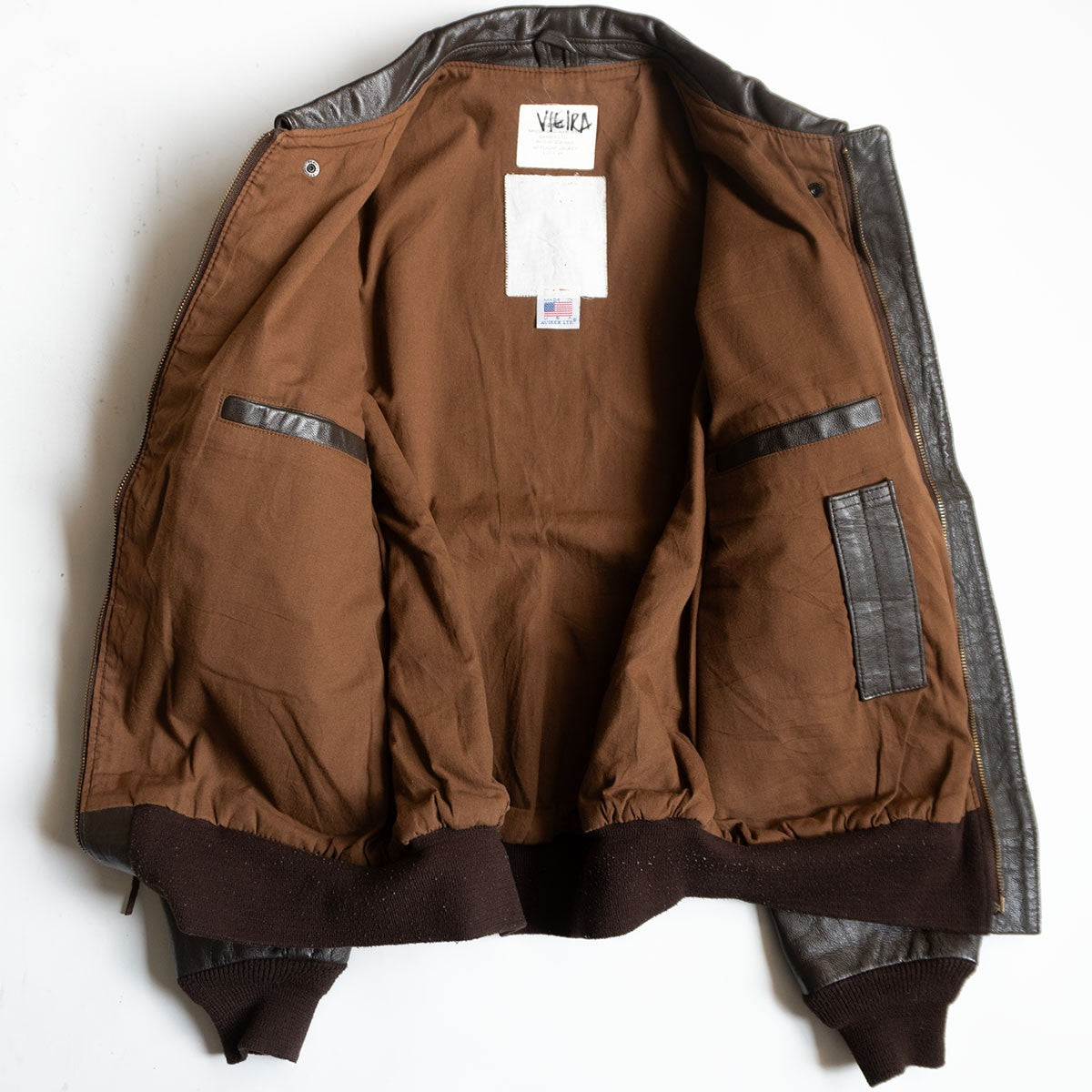 Avirex A-2 Leather Flight Jacket Size 44R