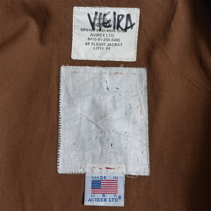 Avirex A-2 Leather Flight Jacket Size 44R