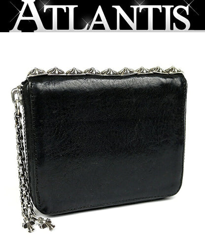 CHROME HEARTS 3-Zip Paper Chain Cross Wallet Size ONE SIZE