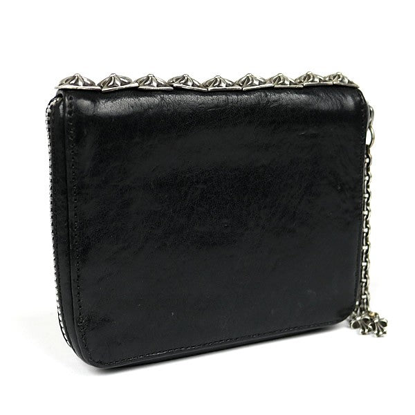 CHROME HEARTS 3-Zip Paper Chain Cross Wallet Size ONE SIZE