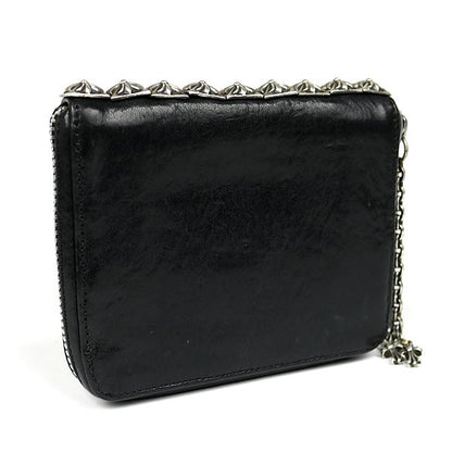CHROME HEARTS 3-Zip Paper Chain Cross Wallet Size ONE SIZE