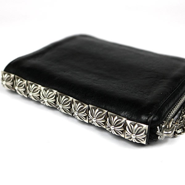 CHROME HEARTS 3-Zip Paper Chain Cross Wallet Size ONE SIZE