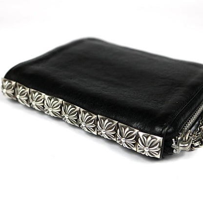 CHROME HEARTS 3-Zip Paper Chain Cross Wallet Size ONE SIZE