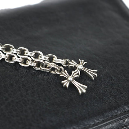 CHROME HEARTS 3-Zip Paper Chain Cross Wallet Size ONE SIZE