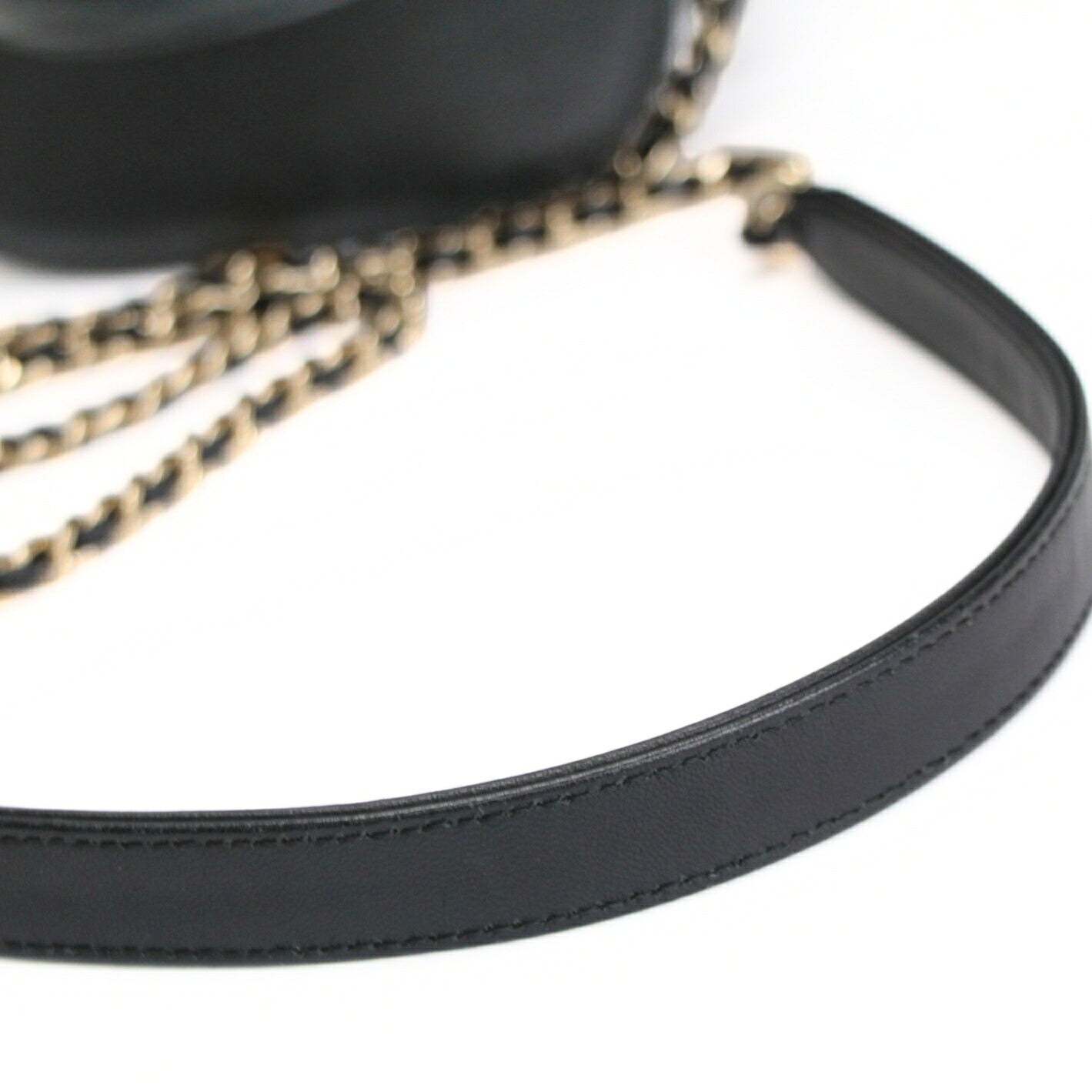 CHANEL Coco Mark Vanity Chain Black Lambskin Shoulder Bag Size ONE SIZE