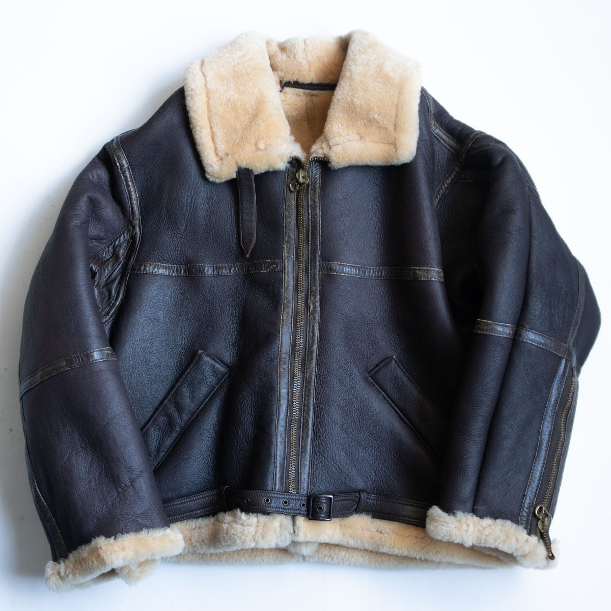 Willis & Geiger RAF Shearling Bomber Jacket Size 40