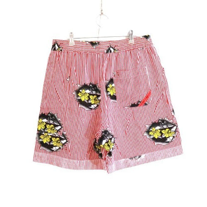 PHINGERIN S/S Gauze Stripe Pajama Shorts Red Size FREE