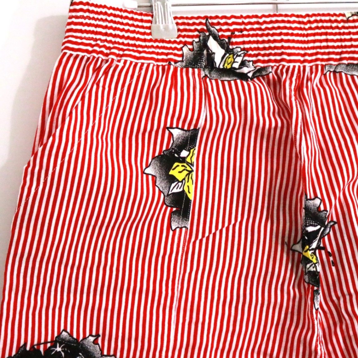PHINGERIN S/S Gauze Stripe Pajama Shorts Red Size FREE