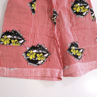 PHINGERIN S/S Gauze Stripe Pajama Shorts Red Size FREE