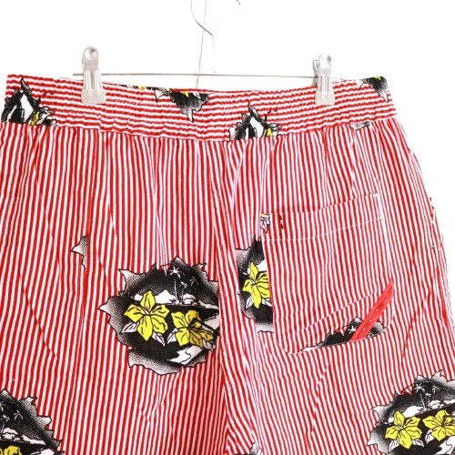 PHINGERIN S/S Gauze Stripe Pajama Shorts Red Size FREE