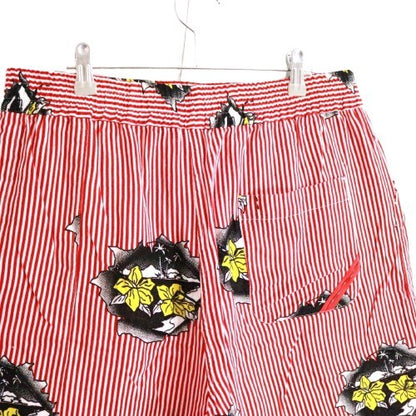 PHINGERIN S/S Gauze Stripe Pajama Shorts Red Size FREE