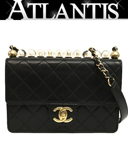 CHANEL Matelasse 19 Lambskin Chain Bag Black Size ONE SIZE