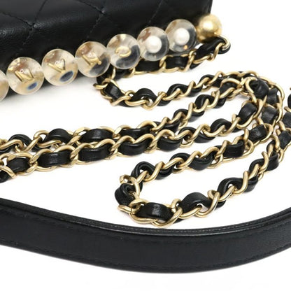 CHANEL Matelasse 19 Lambskin Chain Bag Black Size ONE SIZE