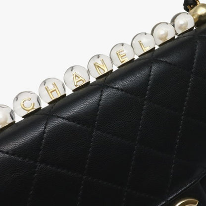 CHANEL Matelasse 19 Lambskin Chain Bag Black Size ONE SIZE