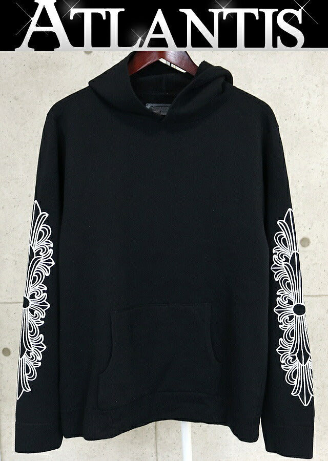 CHROME HEARTS Floral Cross Cashmere Hoodie Black Size L