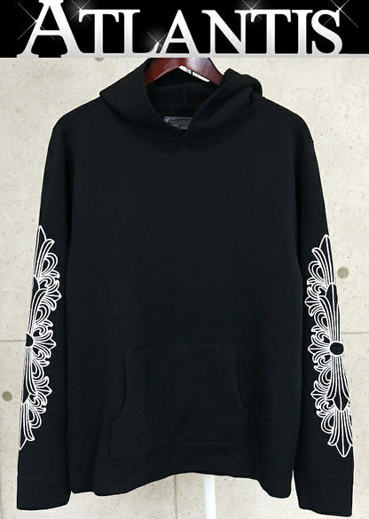 CHROME HEARTS Floral Cross Cashmere Hoodie Black Size L