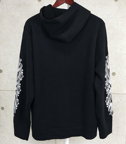 CHROME HEARTS Floral Cross Cashmere Hoodie Black Size L