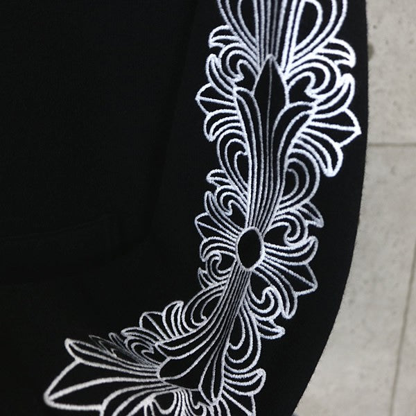 CHROME HEARTS Floral Cross Cashmere Hoodie Black Size L