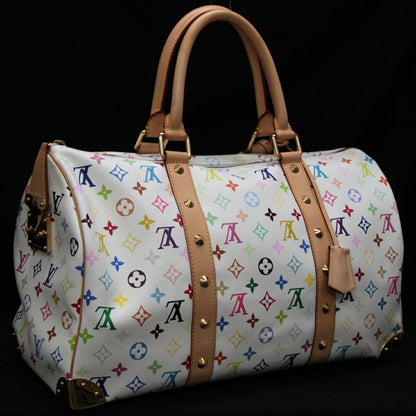 Louis Vuitton Keepall 45 Monogram Bag White Size ONE SIZE