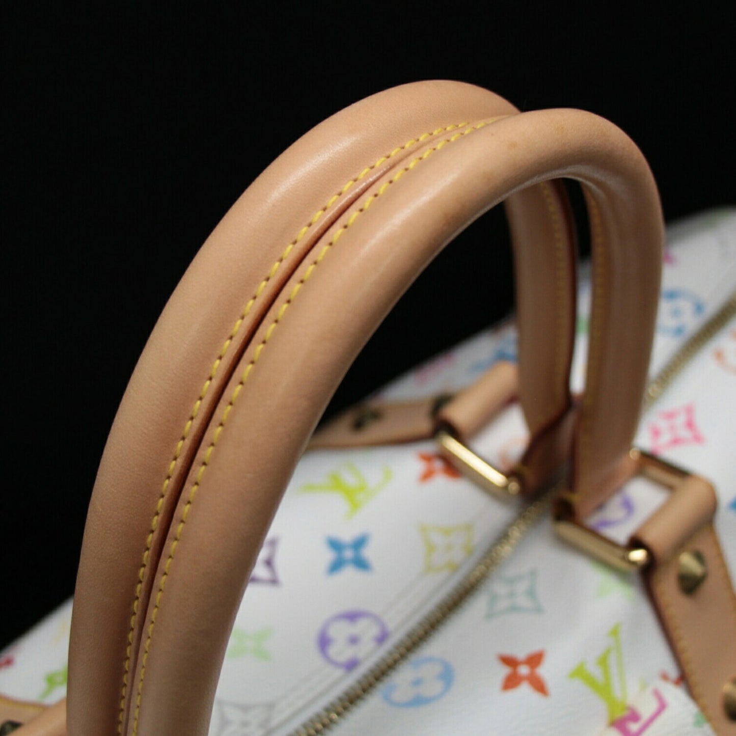 Louis Vuitton Keepall 45 Monogram Bag White Size ONE SIZE