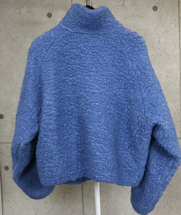 ERL 25AW Patched Fur Jacket Blue Size L