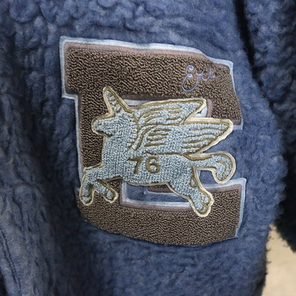 ERL 25AW Patched Fur Jacket Blue Size L