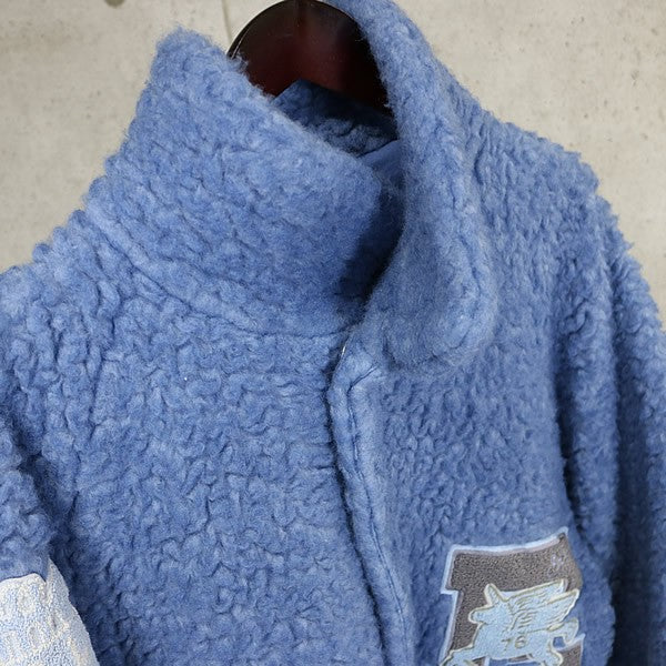 ERL 25AW Patched Fur Jacket Blue Size L