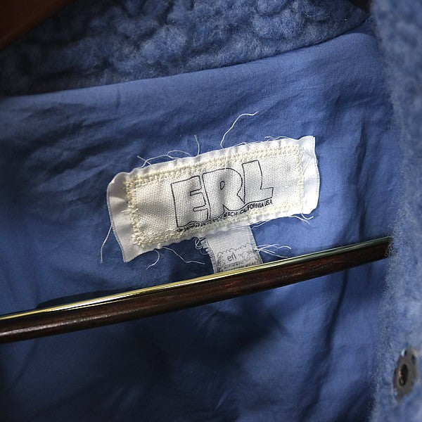 ERL 25AW Patched Fur Jacket Blue Size L
