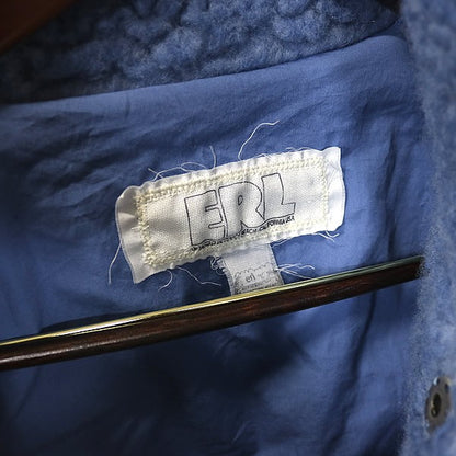 ERL 25AW Patched Fur Jacket Blue Size L