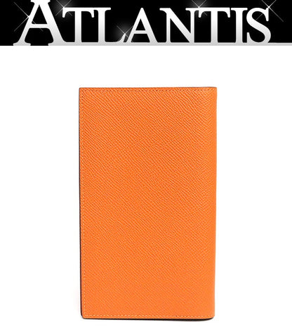 HERMES Agenda Vision 2 Epsom Leather Cover Orange