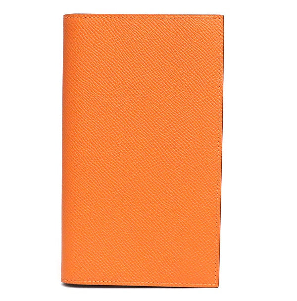 HERMES Agenda Vision 2 Epsom Leather Cover Orange
