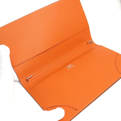 HERMES Agenda Vision 2 Epsom Leather Cover Orange
