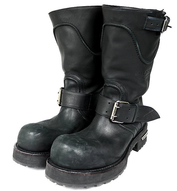 BALENCIAGA Venom Leather Long Boots Black Size EU 42