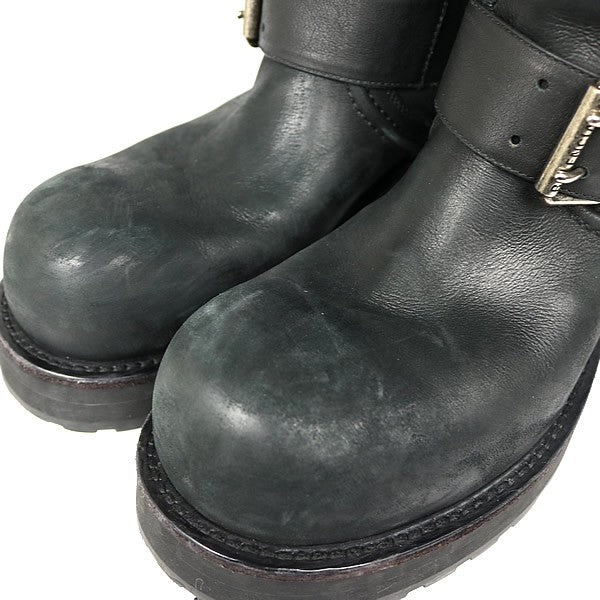 BALENCIAGA Venom Leather Long Boots Black Size EU 42