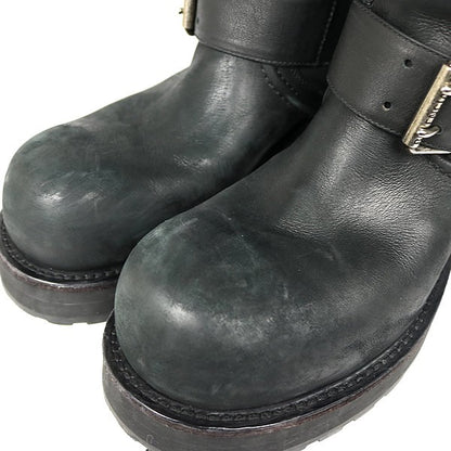 BALENCIAGA Venom Leather Long Boots Black Size EU 42
