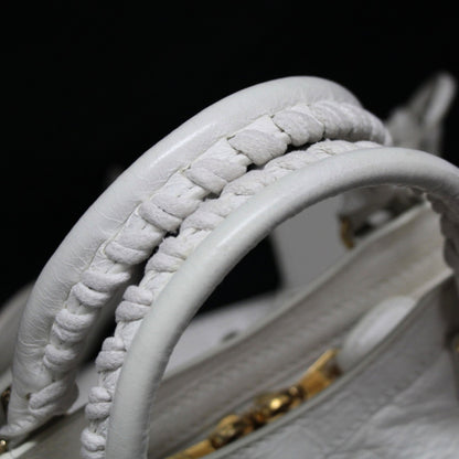 BALENCIAGA Giant Mini City 2-Way Bag White Size ONE SIZE