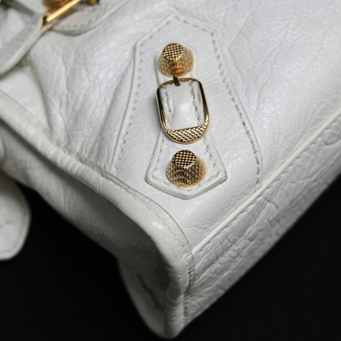 BALENCIAGA Giant Mini City 2-Way Bag White Size ONE SIZE