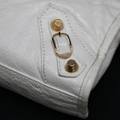 BALENCIAGA Giant Mini City 2-Way Bag White Size ONE SIZE