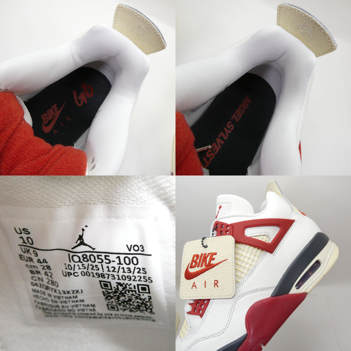 NIGEL SYLVESTER x NIKE AIR JORDAN 4 Sneakers Multi Size 28.0