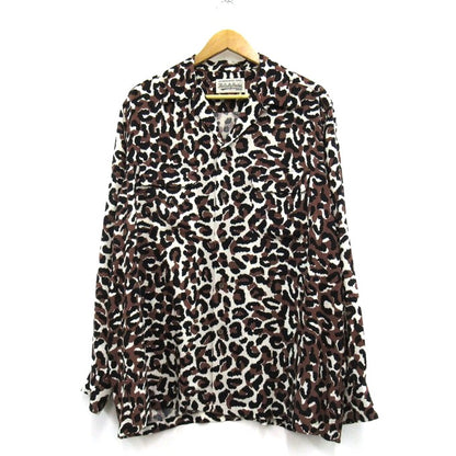WACKO MARIA Leopard Long Sleeve Shirt Brown Size L