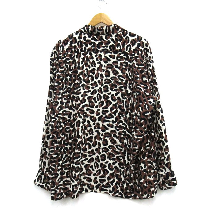 WACKO MARIA Leopard Long Sleeve Shirt Brown Size L