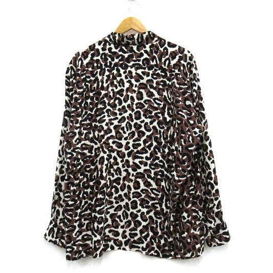 WACKO MARIA Leopard Long Sleeve Shirt Brown Size L