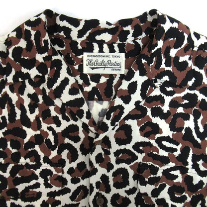 WACKO MARIA Leopard Long Sleeve Shirt Brown Size L