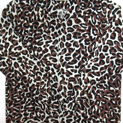 WACKO MARIA Leopard Long Sleeve Shirt Brown Size L