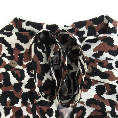 WACKO MARIA Leopard Long Sleeve Shirt Brown Size L