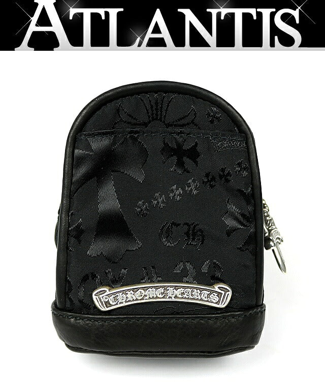 CHROME HEARTS Multi Logo Leather Wrist Bag Size ONE SIZE