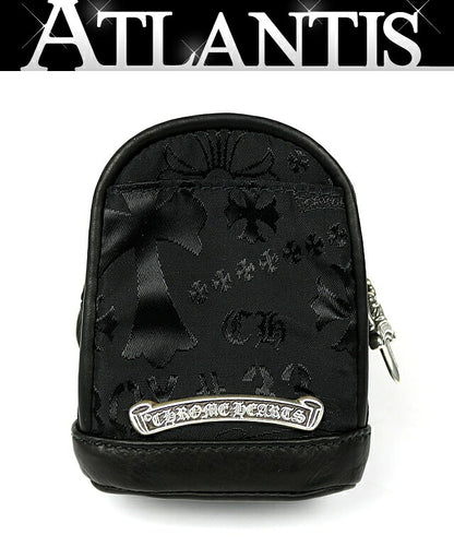 CHROME HEARTS Multi Logo Leather Wrist Bag Size ONE SIZE